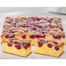 Blech mit hohem rand (39x26x4 cm) einfetten. Kirsch Sand Blechkuchen 25 X 38 Cm Geschnitten 1900 G 20 Portionen