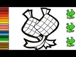 Namun, ketupat identik berbentuk bujur sangkar yang diagonal. Cara Menggambar Dan Mewarnai Ketupat Lebaran Youtube