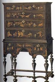 William And Mary Style Highboy With Chinoiserie Decoration Chinoiserie Furniture Chinoiserie William And Mary