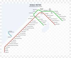 Dubai Metro Map English Hd Png Download 1280x1000