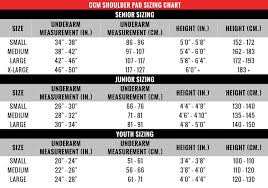 Bauer Shoulder Pad Sizing Chart Bedowntowndaytona Com