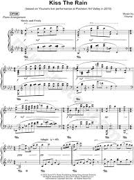 Sign up now or log in to get the full version for the best price online. Dpsm Kiss The Rain Live Version Sheet Music Piano Solo In Ab Major Download Print Sku Mn0174826