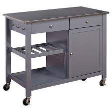 Kitchen storage trolley cart rolling cabinet stainless steel table top drawer us $137.35 new royal gourmet double shelf movable dining cart work table with handle pc3401s Image Result For Rolling Steel Kitchen Carts Kitchen Cart Mobile Kitchen Island Kitchen Dining Furniture