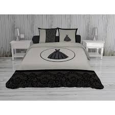 Housse De Couette Anais Petite Robe Noire 220x240cm 2 Personnes 100 Coton Housse De Couette Parure Housse De Couette Couette