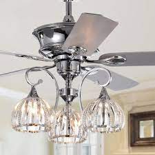 52 Daugherty 5 Blade Ceiling Fan With Light Kit Included Chrome Ceiling Fan Ceiling Fan Chandelier Ceiling Fan With Light