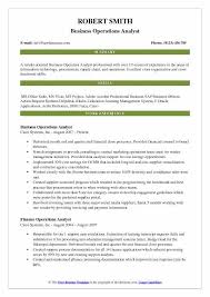 business operations analyst resume