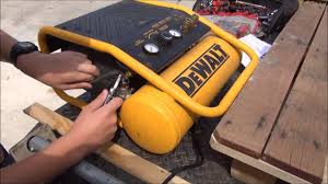 Vertical stand feature and collapsible handle allows a user to save space by transporting or storing the compressor in a vertical position. Dewalt D55141 Air Compressor Pressue Switch Replacement Youtube