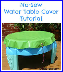 No Sew Water Table Cover Tutorial Craftulate Water Table Kids Water Table Backyard Toys
