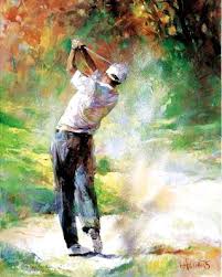 Golf Golf Painting Golf Art Golf Decor