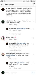 Listen to arctic monkeys's top songs like do i wanna know?, why'd you only call me when you're high the list is updated daily to include all of arctic monkeys's latest songs. Glad Too See Edgar Wright Likes Arctic Monkeys Arcticmonkeys