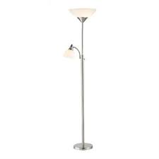 Piedmont Torchiere Floor Lamp With Reading Light In Steel Walmart Com Walmart Com