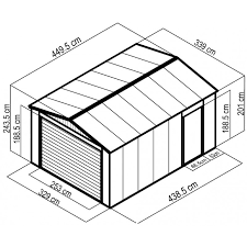 There are a materials list, main floor plan, elevation views, foundation plan, and framing and details pages to help you build it. Garage Aus Metall Anthrazit 15 14m Sektionaltor Verankerungskit X Metal