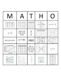 Function Bingo Functions Math Maths Activities Middle School Math Lessons Middle School