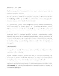 Leadership refers to the ability of an individual or an organization to guide individuals, teams, or organizationscorporate structurecorporate structure refers to the organization of different. What Makes A Good Leader