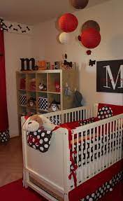 A Chic Disney Nursery In Polka Dots Newlywoodwards Baby Nursery Design Baby Room Themes Red Nursery