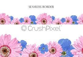 Download 8,067 floral border frame free vectors. Seamless Floral Border Pink Flowers On A White Background Spring Stock Vector Crushpixel