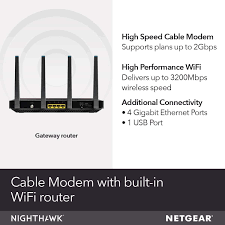 Product titlemotorola mb8600 ultra fast cable modem, docsis 3.,1. Docsis 3 1 Cox C7800 Compatible With Cable Providers Including Xfinity By Comcast Netgear Nighthawk Cable Modem Wifi Router Combo Spectrum Ac3200 Wifi Speed Renewed Modem Router Combos Computers Accessories