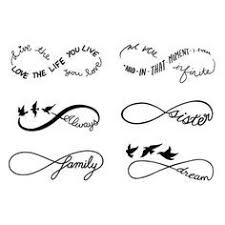 Infinity Symbol Set Temporary Tattoo Set Of 6 Infinity Tattoos 12 Tattoos Tattoos