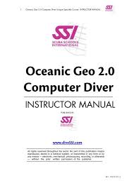 The main screen is easy to read with just the most important. Oceanic Geo 2 0 Computer Diver