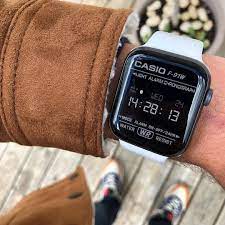 white casio apple watch face shot by imrjx design face by jingwatch applewatchseries4 apple watch faces casio vintage watch apple watch