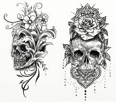 Skulls Feminine Filigree Mandala Beadwork Rose Original Sketches Studio13tattoomg Bicep Tattoo Tattoos Skull Tattoo