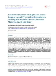 Foreward prime minister of malaysia. Land Development On High Land Areas Comparison Of