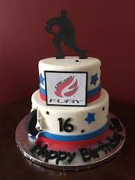 Chicago Fury Hockey Birthday Cake Backen Torten Deko Kuchen