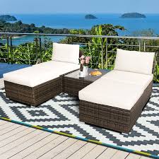 Maybe you would like to learn more about one of these? Gymax 5pcs Outdoor Furniture Set Patio Rattan Armless Chair Ottoman W Cushion Walmart Com Walmart Com
