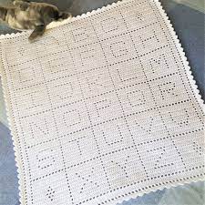 Crochet Baby Blanket Pattern Filet Crochet Alphabet Pdf Uk Etsy Baby Blanket Pattern Baby Blanket Crochet Pattern Crochet Blanket Patterns
