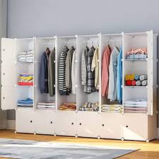 How to choose a color and size Buy Jyyg Portable Wardrobe Closets 14x18 Depth Bedroom Armoire Clothes Storage Organizer 24 Cubes White Online In Turkey B0912chm9l