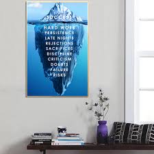 Percy was waiting for them. Iceberg Success Canvas Poster Landscape Motivational Wall Art Quote Nordic Print With Free Shipping Worldwide Weposters Com