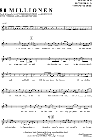 80 Millionen Trompete In B Pdf Noten Klick Auf Die Noten Um Reinzuhoren Noten Zum Download Fur Verschied Posaune Noten Trompete Noten Gitarre Noten