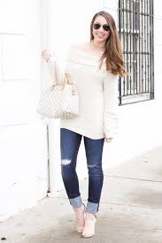 Ivory Off The Shoulder Sweater My Styled Life