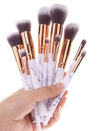 10pcs Marble Printed Handle Makeup Brushes Set White Ad Marble Printed Pcs Handle Set Cheap Makeup Brushes Makeup Brush Set Best Makeup Brush Set