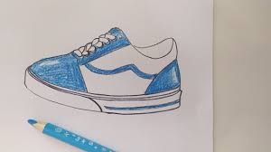 Starting at the outer part of the flower's center, begin drawing rows of small ovals. How To Draw Vans Shoes Easy Vans Old Skool Drawing Tutorial Youtube