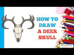 Kids and beginners alike can now draw a great looking deer skull.deer are familiar. How To Draw A Deer Skull In A Few Easy Steps Drawing Tutorial For Kids And Beginners Youtube