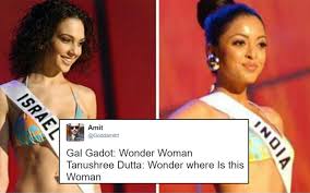 In an effort to ensure she wasn't picked as the winner for a second time, the star rebelled, she told glamour. Fyi Aashiq Banaya Aapne Girl Tanushree Dutta Beat Wonder Woman At Miss Universe Pageant