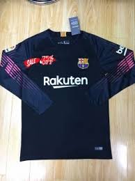 Black And Gold Barca Kit Barcelona 2018 19 Top Black Ls Goalkeeper Jersey M955 Soccer Jersey Soccer Shirts Barcelona Jerseys