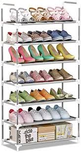 Auch ein platzsparendes schuhkarussell oder eine praktische schuhtasche sind bestens geeignet. Ibequem Schuhregal Mit 7 Ebenen Stapelbares Und Verstellbares Schuhaufbewahrung Organizer Aus Vliesstoff Platzsparender Schrank Fur Wohnzimmer Ankleidezimmer Und Flur Amazon De Kuche Haushalt Wohnen