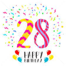 Acești 28 de ani reprezintă ani de muncă și dedicare pentru a reuși salvarea a mii de oameni. Alles Gute Zum Geburtstag Jahr Karte Zahl Grusskarte Vektor Grafiken C Cienpies 7674821 Stockfresh