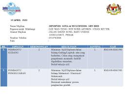 Mandor (foreman) sebanyak 2 orang. Jabatan Tenaga Kerja Negeri Perak On Twitter Maklumat Tambahan Syarikat Ini Dikenali Juga Sebagai Malayan Flour Mills Berhad Lumut Perak Sebarang Maklumat Lanjut Boleh Diajukan Ke Alamat Emel Berikut Hrlmt Mflour Com My