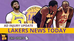 The los angeles lakers provided an update thursday on injured superstar lebron james , noting that he was evaluated by the lakers added that the next update on james' status would come on jan. Lakers News Anthony Davis Injury Update Michael Jordan Presenting Kobe At Hof Nba Playoff Picture Youtube