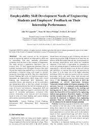 Look inside engineering jobs at google. Pdf Employability Skill Development Needs Of Engineering Students And Employers Feedback On Their Internship Performance Jake Laguador Academia Edu