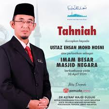 Masjid ini merupakan lambang keagungan islam sebagai agama rasmi di malaysia dan merupakan simbol bagi malaysia yang baru dibentuk ketika itu. Pemuda Umno My On Twitter Pemuda Umno Malaysia Ingin Mengucapkan Sekalung Tahniah Dan Kepada Tuan Haji Ehsan Bin Mohd Hosni Sebagai Imam Besar Masjid Negara Yang Akan Memulakan Tugas Pada 30