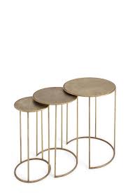 I like the combination of white paint and wood. Lilypad Nest Of Tables Cst43 Porta Romana