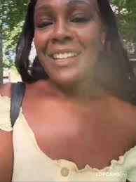 Ebony tilatotti squirts outside and gets caught