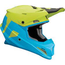 Thor Sector Level Matte Blue Lime Helmet Bike Helmet Design Helmet Motocross Helmets