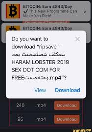 Islam urges the pursual of financial activities that are not haram, are devoid of gharar (ambiguity) or maysair (gambling). Do You Want To Download Ripsave Haram Lobster 2019 Sex Dot Com For View Download Ifunny