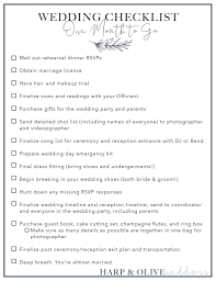 One Month Pre Wedding Checklist Wedding Checklist Wedding Planning Tips Ideas Harp O Pre Wedding Checklist Nashville Wedding Wedding Planning Checklist