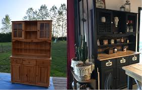 Petits espaces & petits budgets : Transformer Un Vaisselier En Pin En Meuble Tendance Industriel